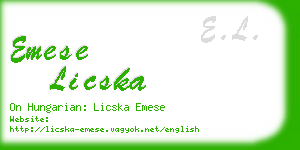 emese licska business card